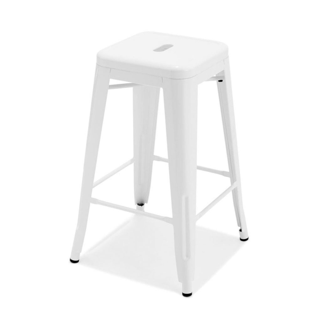 Bar stool white Lukes Barrel Hire Perth