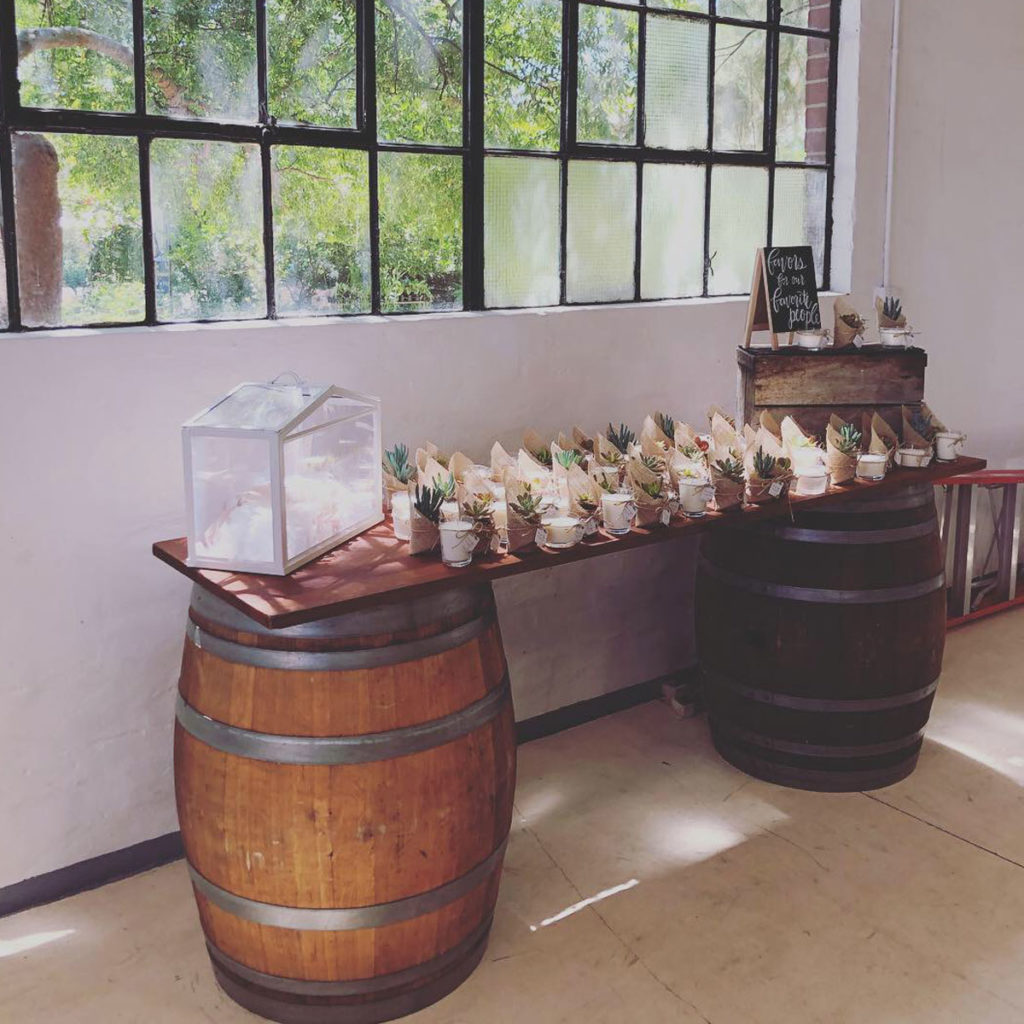 Wine barrel bar L1.8m x W0.6m Lukes Barrel Hire Perth