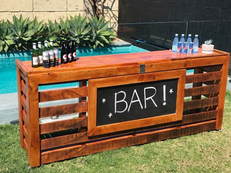 Pallet bar medium size Lukes Barrel Hire Perth